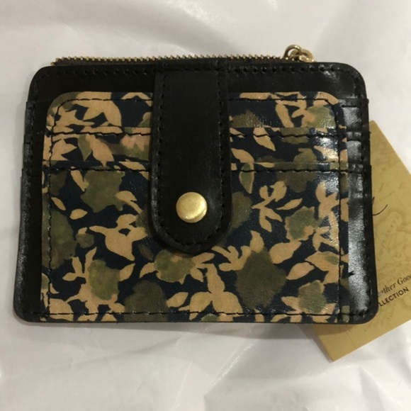 Patrician Nash cassis‎ green multi olive groves card & ID case wallet brand new - Picture 1 of 12